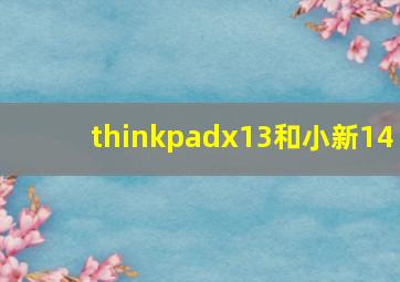 thinkpadx13和小新14
